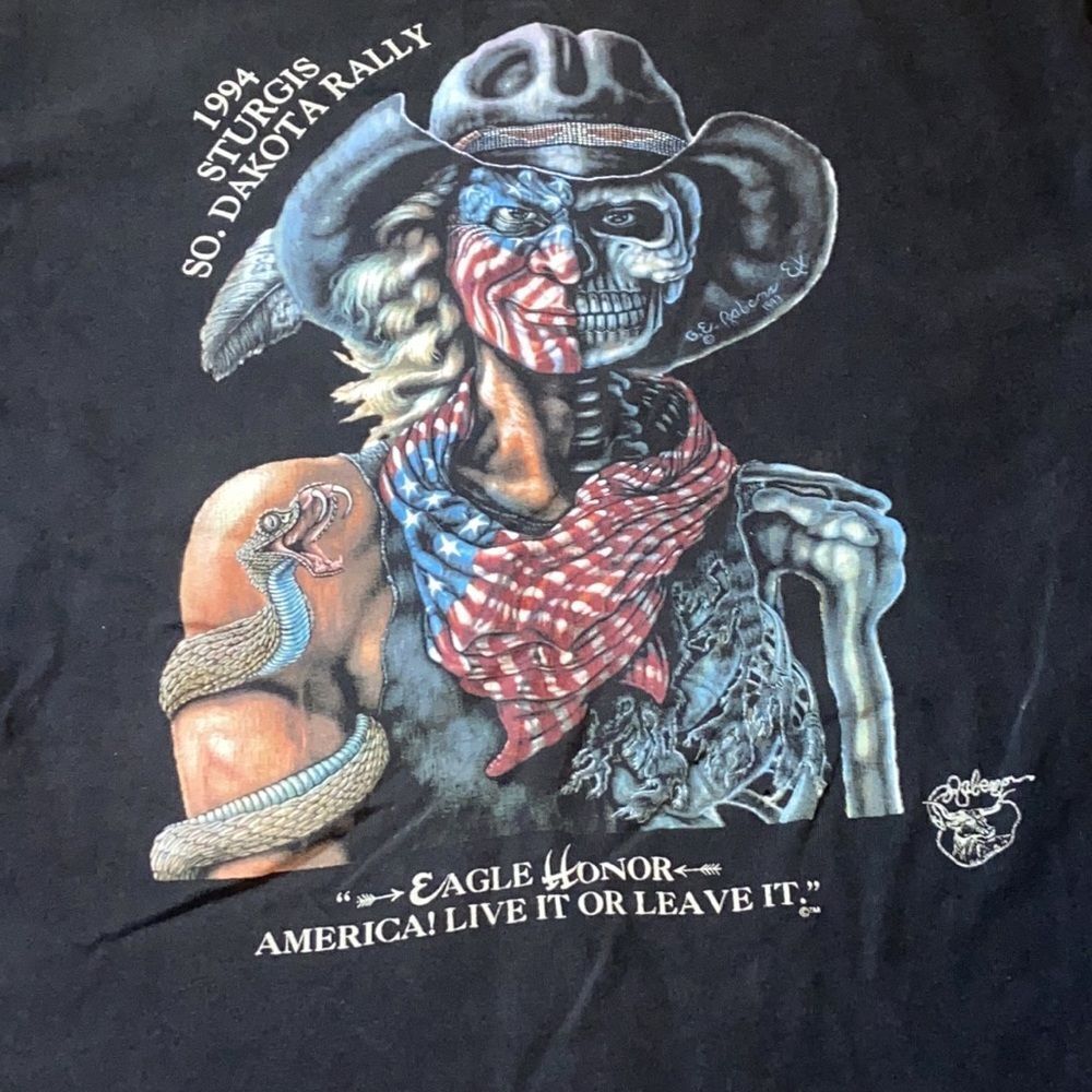 VTG Hanes Beefy 1994 Sturgis So Dakota Rally G E Raven’s Eix 1993